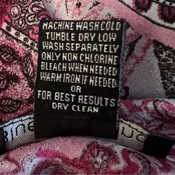 Blue Diamond XL Sheer Surplice Peplum Style Top with Bell Sleeves Pink &… - Picture 9 of 9